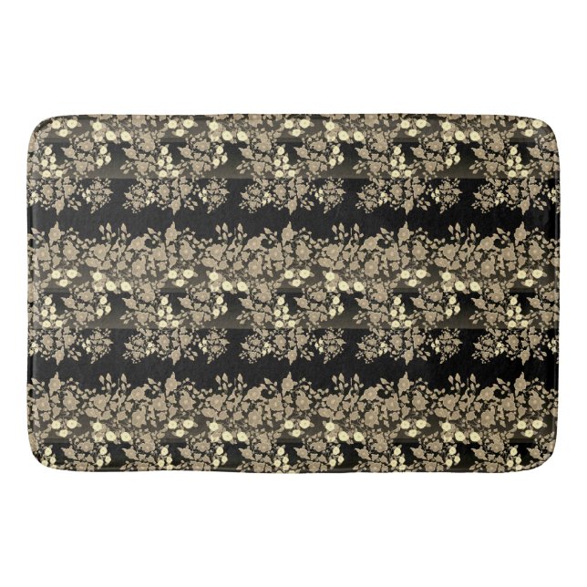 Black And Chocolate Cream Bath Mat (Front)