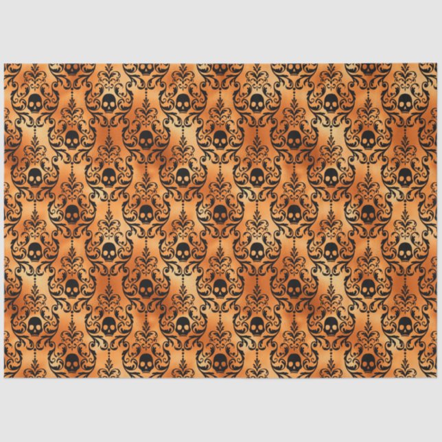 Black and Copper Halloween Series Design 21 Tissue Paper (Front)