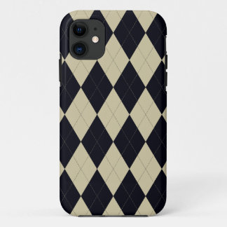 Black and Cream Argyle Universal iPhone 5 Case