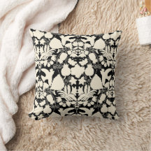 Black and Cream Folk Art Otomi Symmetrical Pattern