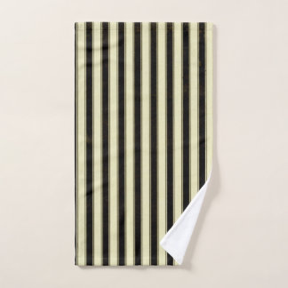 Black and Cream Pinstripe Wedding Elegant Hand Towel