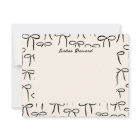 Black and Cream Simple Bows Personal Stationery