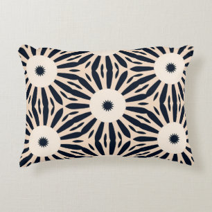 Black and Cream Visionary Vortex Accent Pillow