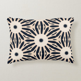 Black and Cream Visionary Vortex Accent Pillow