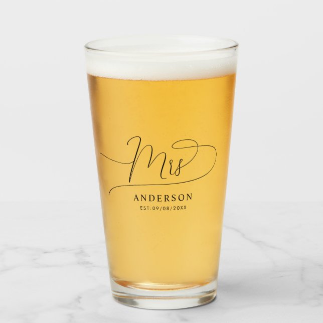 black and creme elegant classic Glass Cup (Front Filled)