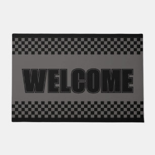 Black And Dark Grey Doormat