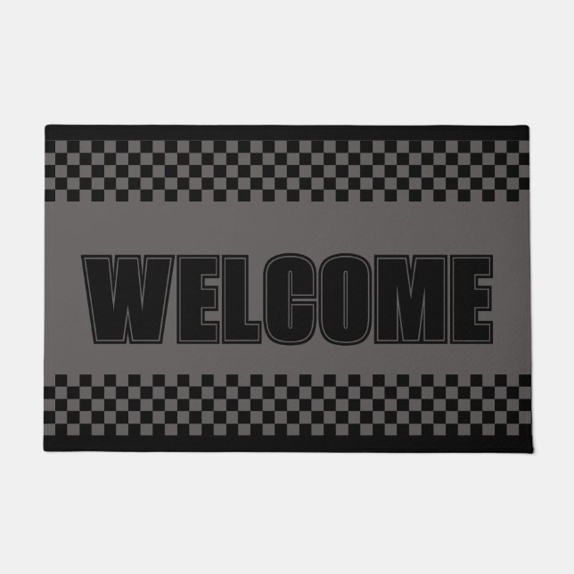 Black And Dark Grey Doormat (Front)