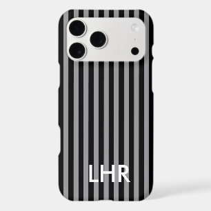 BLACK AND DARK GREY STRIPE STYLISH NAME INTIALS
