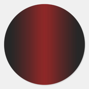 Black and Deep Red Gradient Blank Classic Round Sticker