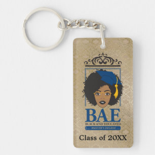 Black and Educated Master's Personalized Class Keychain