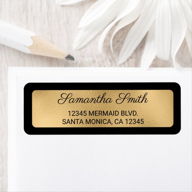 Black and Faux Gold Foil Overlay (Insitu)