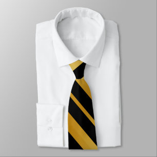 Black and Faux Gold Stripes Tie