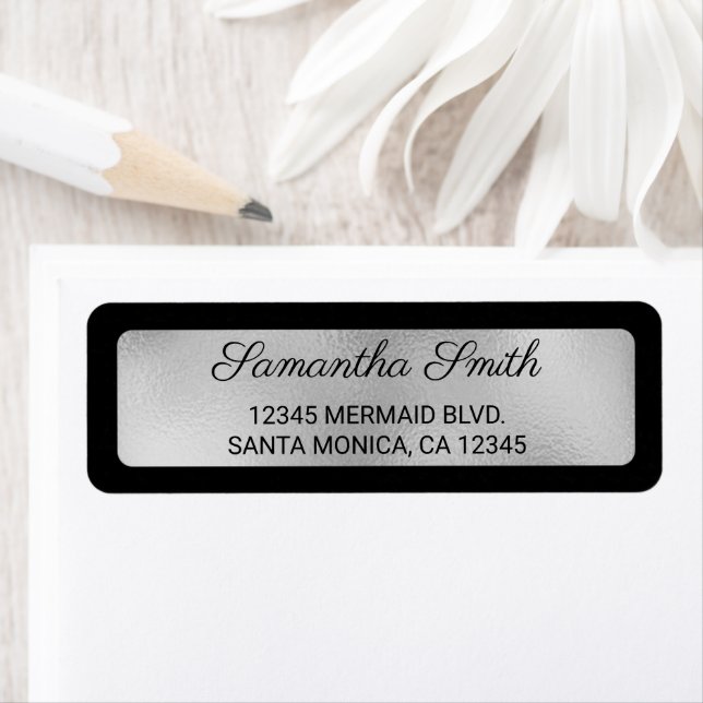 Black and Faux Silver Foil Overlay (Insitu)