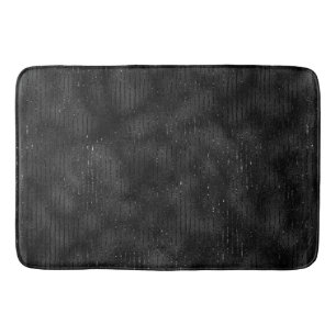 Black and glitter stripes pattern bath mat