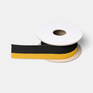 Black and Gold 1.5" Wide Satin Ribbon