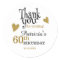 Black And Gold 60th Birthday Thank You Favour 