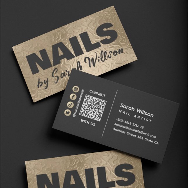 Black And Gold Abstract Background  Business Card (Creator Uploaded)