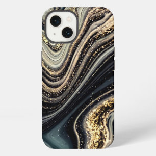 Black and Gold abstract Case-Mate iPhone Case