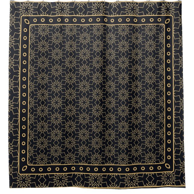 Black and gold abstract graphic pattern. Geometric (Front)