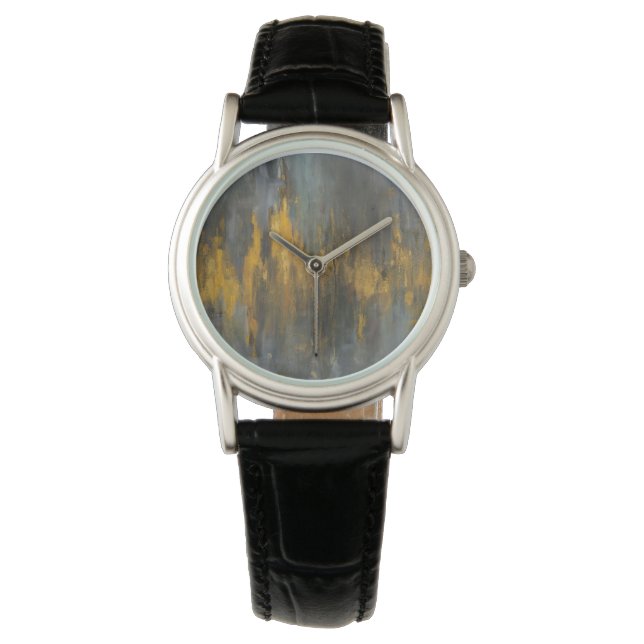 Black and Gold Abstract Print | Danhui Nai Watch (Front)