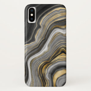 Black and gold abstract swirl Case-Mate iPhone case