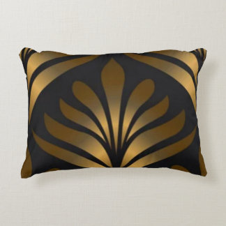 Black and Gold Accent Pillow
