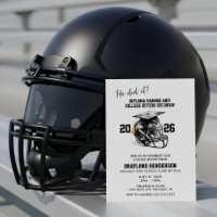 Black and Gold American Football Graduation Party