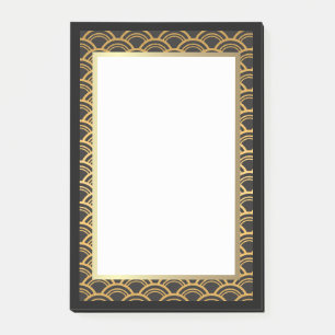 Black and Gold Art Deco Border Post-it Notes