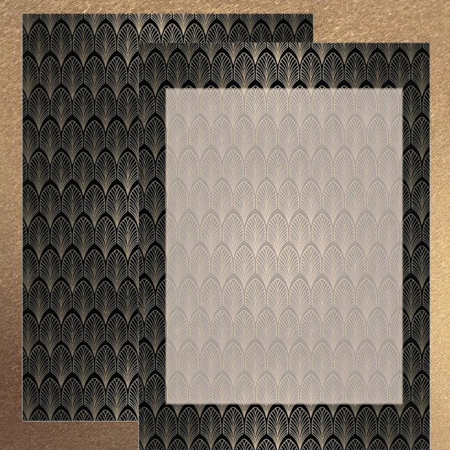 Black and gold Art Deco Invitation (Creator Uploaded)