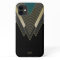Black and Gold Art Deco Pattern with Monogram