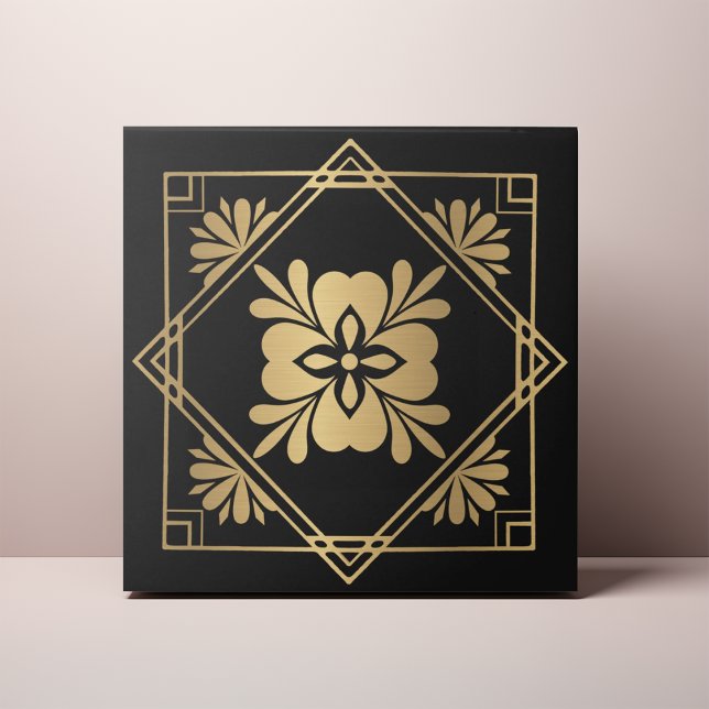 Black and Gold Art Deco Tile (Creator Uploaded)