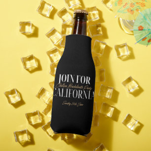 Black And Gold Bachelorette Party Bottle Cooler