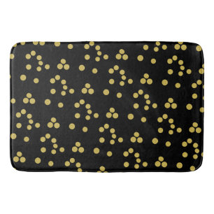 black and gold Bath Mat
