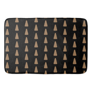 black and gold Bath Mat