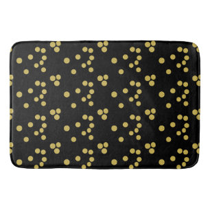 black and gold Bath Mat