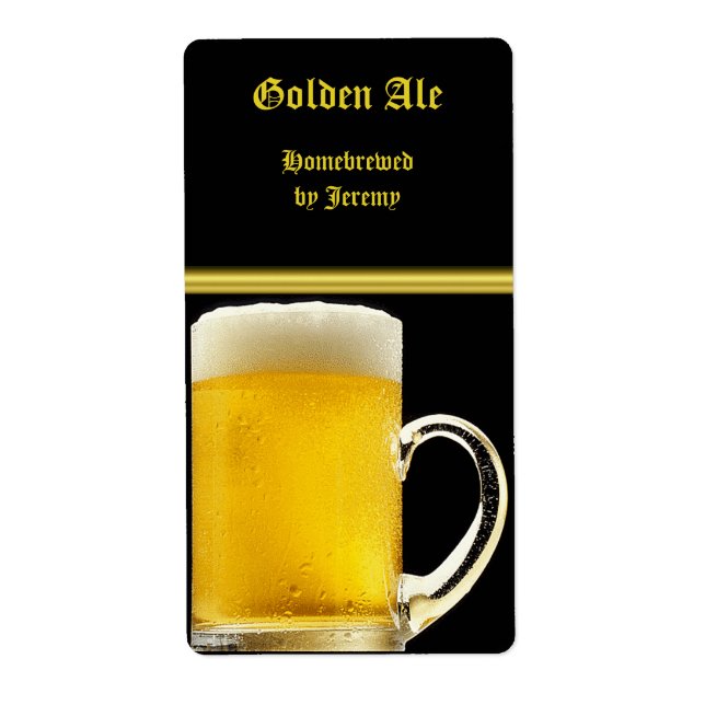 Black and Gold Beer Label (Front)