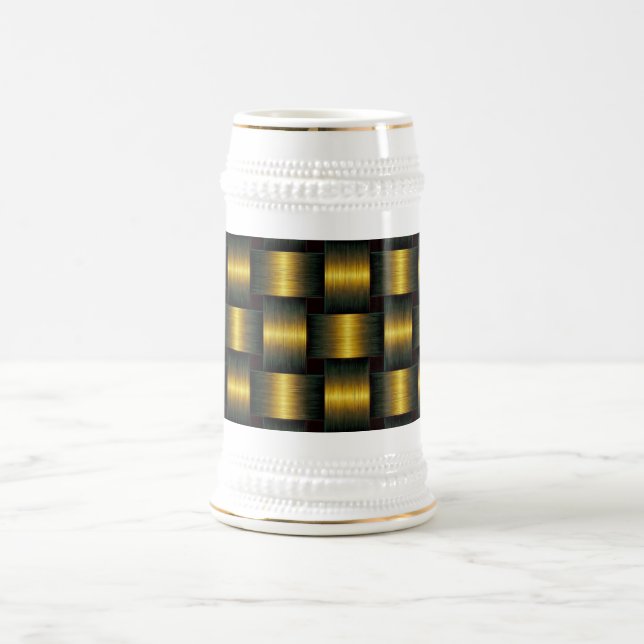 Black and Gold Beer Stein (Center)