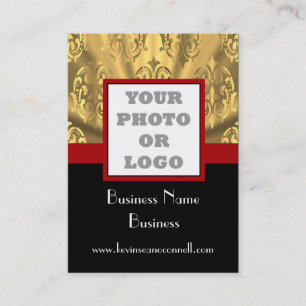 Black and gold bling  photo logo business card