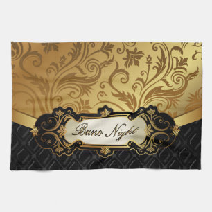 Black and Gold Bunco Accessories Kitchen Towel