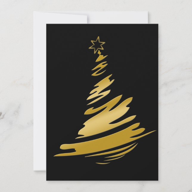black and gold Business Holiday Greetings (Front)