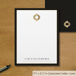 Black and Gold Business Logo Letterhead<br><div class="desc">A luxurious custom business letterhead template in a modern style with a stylish border which can be easily updated with your company logo and letterhead footer including your company's name and tagline. The solid back features a logo in the lower thirds for continuity in the design. Each sheet exudes professionalism...</div>