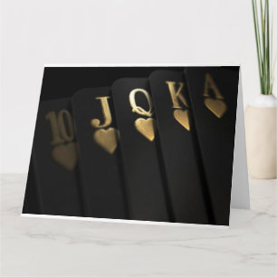 Black And Gold Casino Cards Royal Flush
