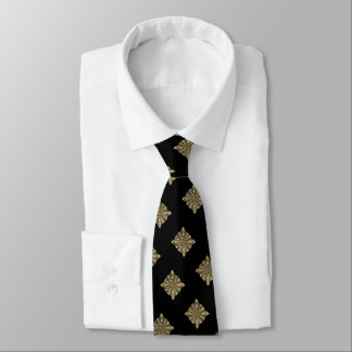 Black and Gold Celtic Knot Original Art Design Tie