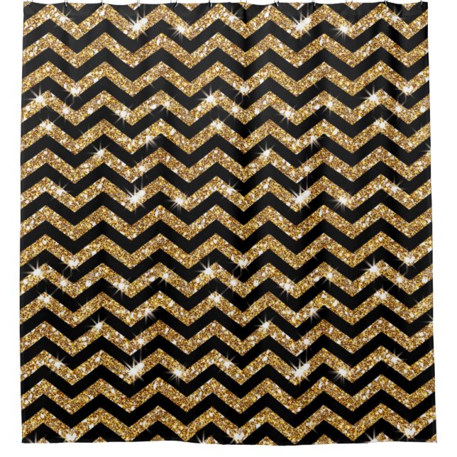 Black and Gold Chevron Pattern (Front)