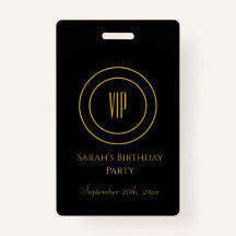 Black and Gold Chic Birthday Party VIP Access