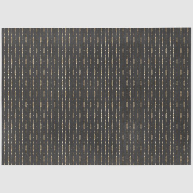 Black and Gold Circus Series Design 17 Tissue Paper (Front)