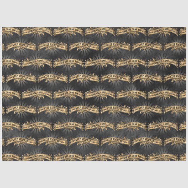 Black and Gold Circus Series Design 3 Tissue Paper (Front)
