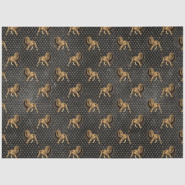 Black and Gold Circus Series Design 4 Tissue Paper (Front)