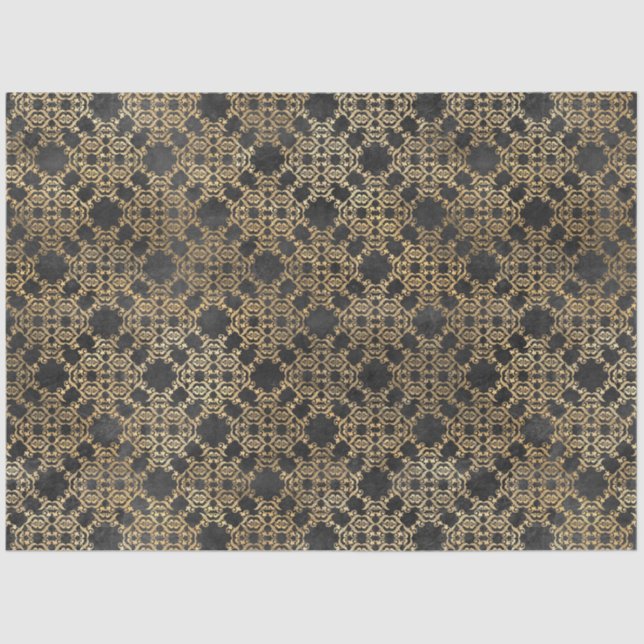 Black and Gold Circus Series Design 9 Tissue Paper (Front)