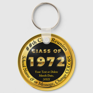 Black and Gold, Class of 1972, Party Favours Keychain